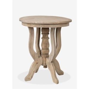 Promenade Natural Wood Round Side Table by Jeffan